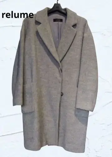 relume 저널 스탠다드 그레이 울 혼방 체스터 코트