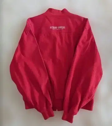 아츠키 오오니시 블루종 두꺼운 원단 M 데님 원단 레어 빨간색