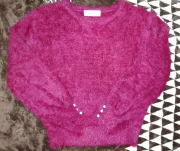 미사용 새상품 레스 빠세 빨간색 스웨터