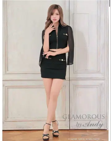 Glamorous by Andy 블랙 미니 드레스