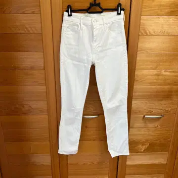 MOTHER 화이트 스키니 데님 팬츠