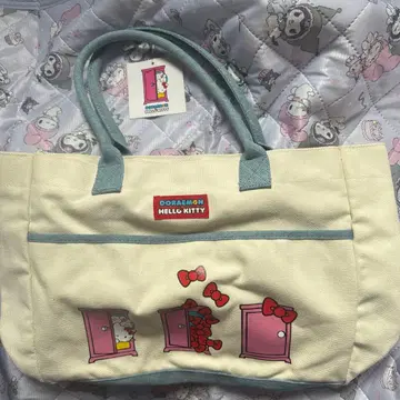 도라에몽 x 헬로키티 토트백