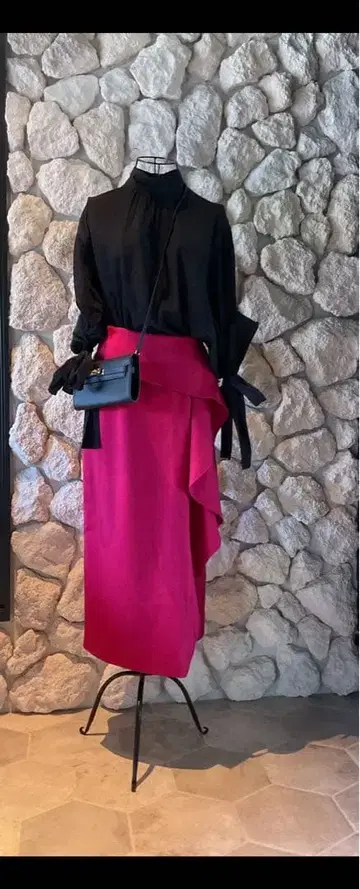 새상품 FRAY I.D 핑크 스커트