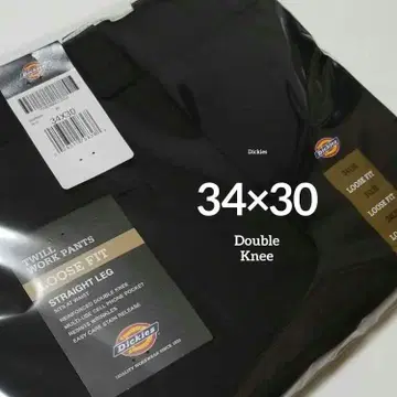 34 x 30 [ 새상품 미사용 ] 디키즈 더블니 85283 BLACK