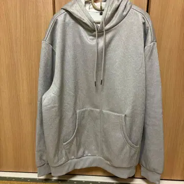 그레이 후드 부착 후드티 XXL