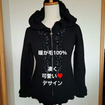 새상품급 갤러리 비스콘티 꽃 모티브 비즈 장식 프릴 귀여운 니트