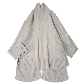 컨디션 최상 21AW 루필 울 실크 캐시미어 하이넥 니트 그레이지