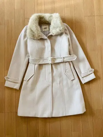 OZOC 여성용 코트 M 사이즈 아이보리 아우터 겨울