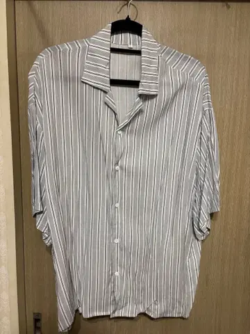 스트라이프 반팔 셔츠 버튼업