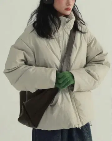 다운 자켓 가죽 한국 볼륨 실루엣