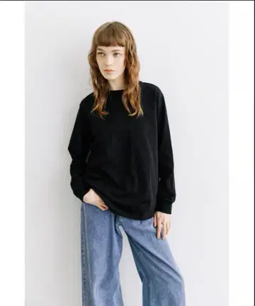 WCJ 긴팔 티셔츠 사이드 슬릿