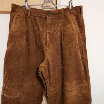 유니클로 브라운 코듀로이 와이드 팬츠