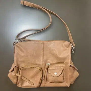 남녀 공용 베이지 다기능 숄더백