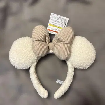 디즈니 머리띠 화이트 복슬복슬