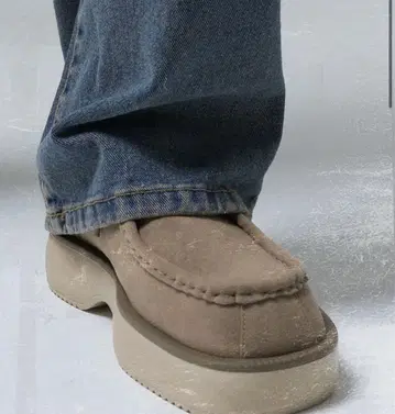 한국 통굽 스웨이드 더비 신발