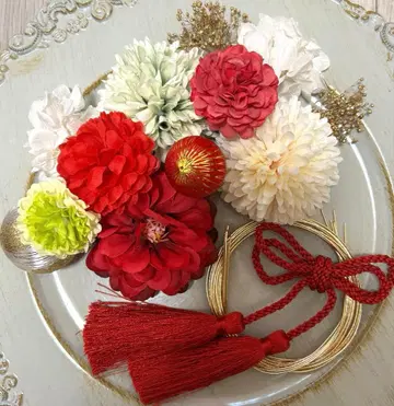 성인식 졸업식 시치고산 사전 촬영 머리 장식