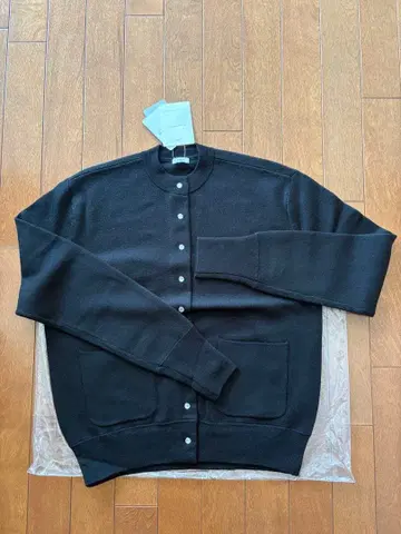 새상품 택 포함 IENA 이에나 도트 스냅 크루 가디건 블랙 2