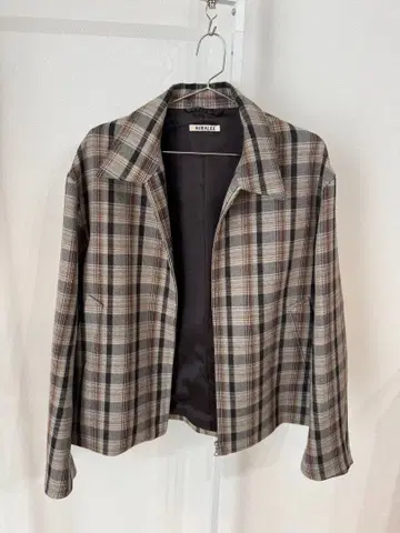 AURALEE 체크 무늬 캐주얼 자켓