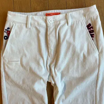 여성용 골프 팬츠 화이트 스트라이프