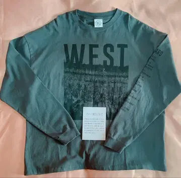 WEST 프린트 긴팔 T셔츠