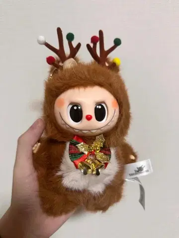 labubu 루돌프 뿔 달린 봉제 인형