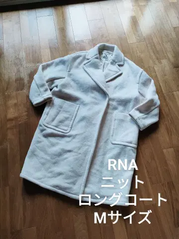 RNA 두꺼운 원단 오버 사이즈 테일러드 니트 롱 코트 아이보리 M