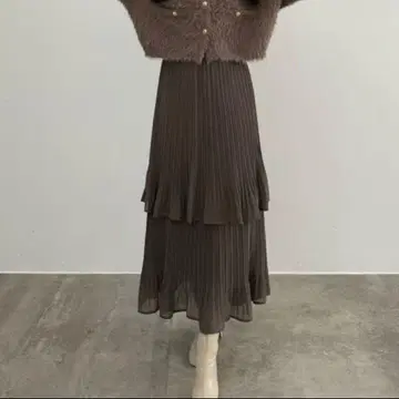 cenea 세네아 롱 스커트 플리츠 스커트 S