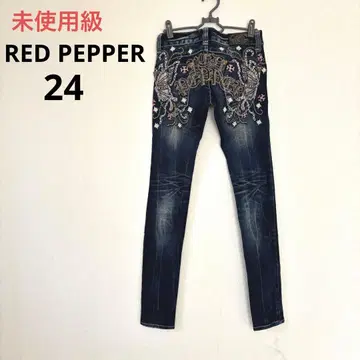 미사용급 REDPEPPER 버터플라이 스키니진 24 자수
