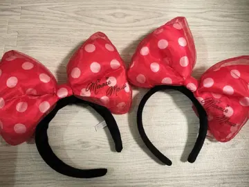 [ 새상품급 ] 디즈니 도트 머리띠 미니 마우스 빅 리본