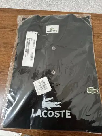LACOSTE 블랙 피케 셔츠