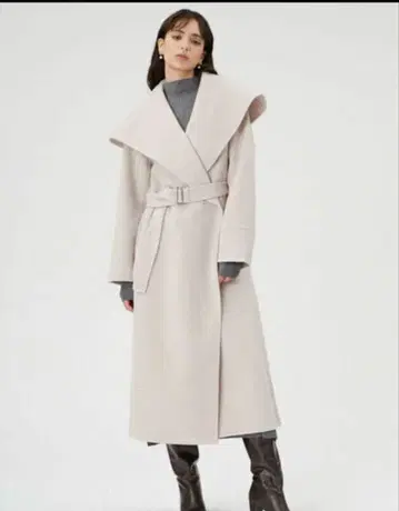 FRAY I.D 빅 칼라 리버 롱 코트