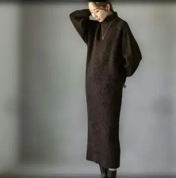 메루카리 시 한정판 NOBLE 노블 22AW 모헤어 니트 원피스