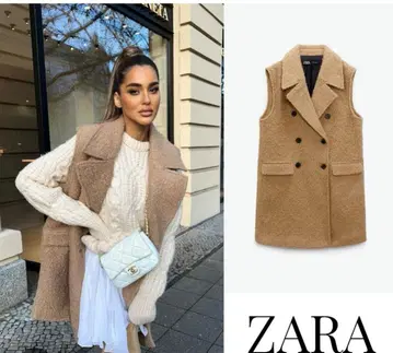 ZARA 부클 롱 베스트 S 사이즈