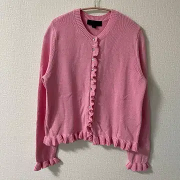 자라 ZARA 프릴 니트 가디건 핑크 여성용 import: L