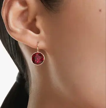 스와로브스키 귀걸이 로즈 핑크