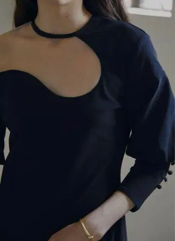 Ameri LAKE CURVE TRICOT RIB DRESS