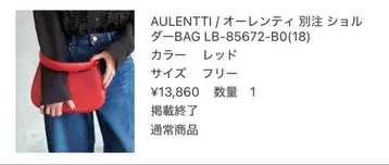 AULENTTI 숄더백 레드