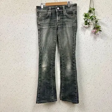 SOMETHING 썸씽 플레어 데님 팬츠 스트레치 W29