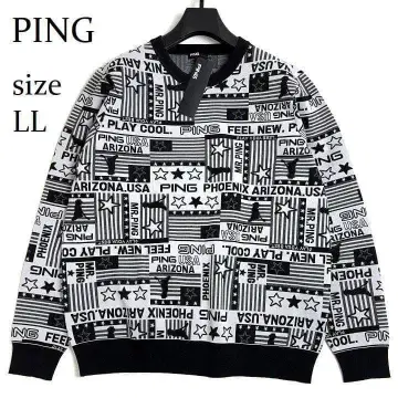 새상품 핑 골프 자카드 크루넥 니트 풀오버 그레이 LL