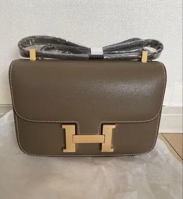 가죽 에투프 플랩 숄더 미니백 미사용