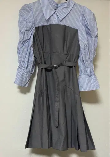 더즐린 레이어드 셔츠 미니 원피스