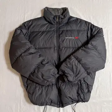 뉴발란스 다운 자켓 블랙 빅 드로 코드 y2k