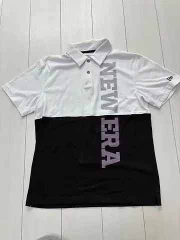 NEW ERA 피케 셔츠 화이트/블랙