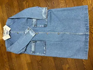 데님 블루 롱 자켓