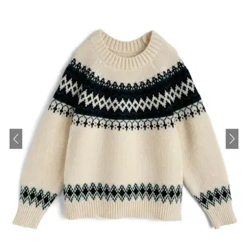 ILLIT BEB 노르딕 아가일 무늬 니트탑[gn442]