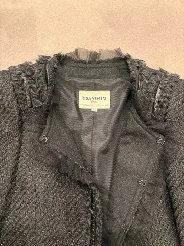 TIRAVENTO 노카라 자켓 M 블랙