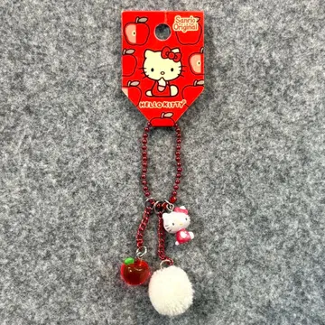 헬로키티 미니 보아 참 마스코트 사과