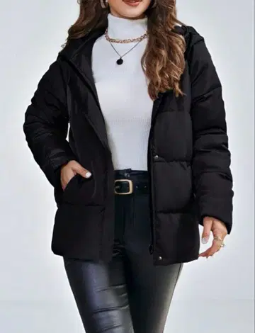 SHEIN 다운 자켓 블랙