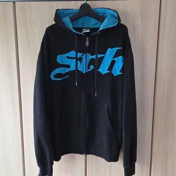 SRH 블랙 집업 후드티 L 사이즈