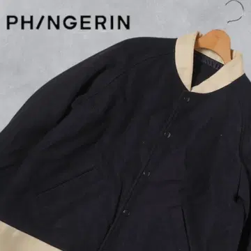 J238 PHINGERIN 바시티 자켓 울 자켓 네이비